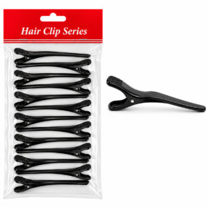 Professional Black Duckbill Sectioning Clips 12Pcs #150SR