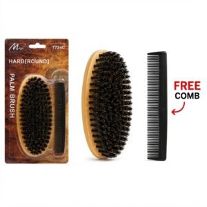 Hard Palm Brush with Free Pocket Comb #7724C