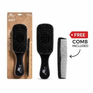 Soft Club Brush with Free Pocket Comb Magic Collection #7721C