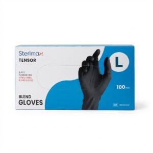 Black Disposable Exam Gloves Large - Powder-Free #GLOLBLK