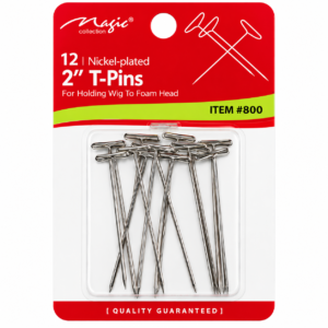 Magic Collection Nickel-Plated T-Pins 12Pcs Pack #800