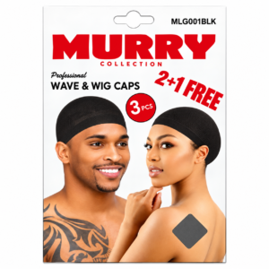 Wave & Wig Caps 3-Piece Set, 2+1 Free Black #MLG001BLK