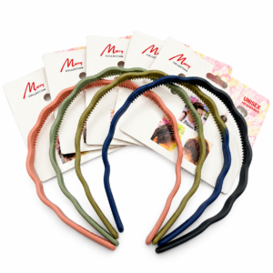 Wavy Non-Slip Headband Matte Finish Ast Colours 1Pcs #HBA009